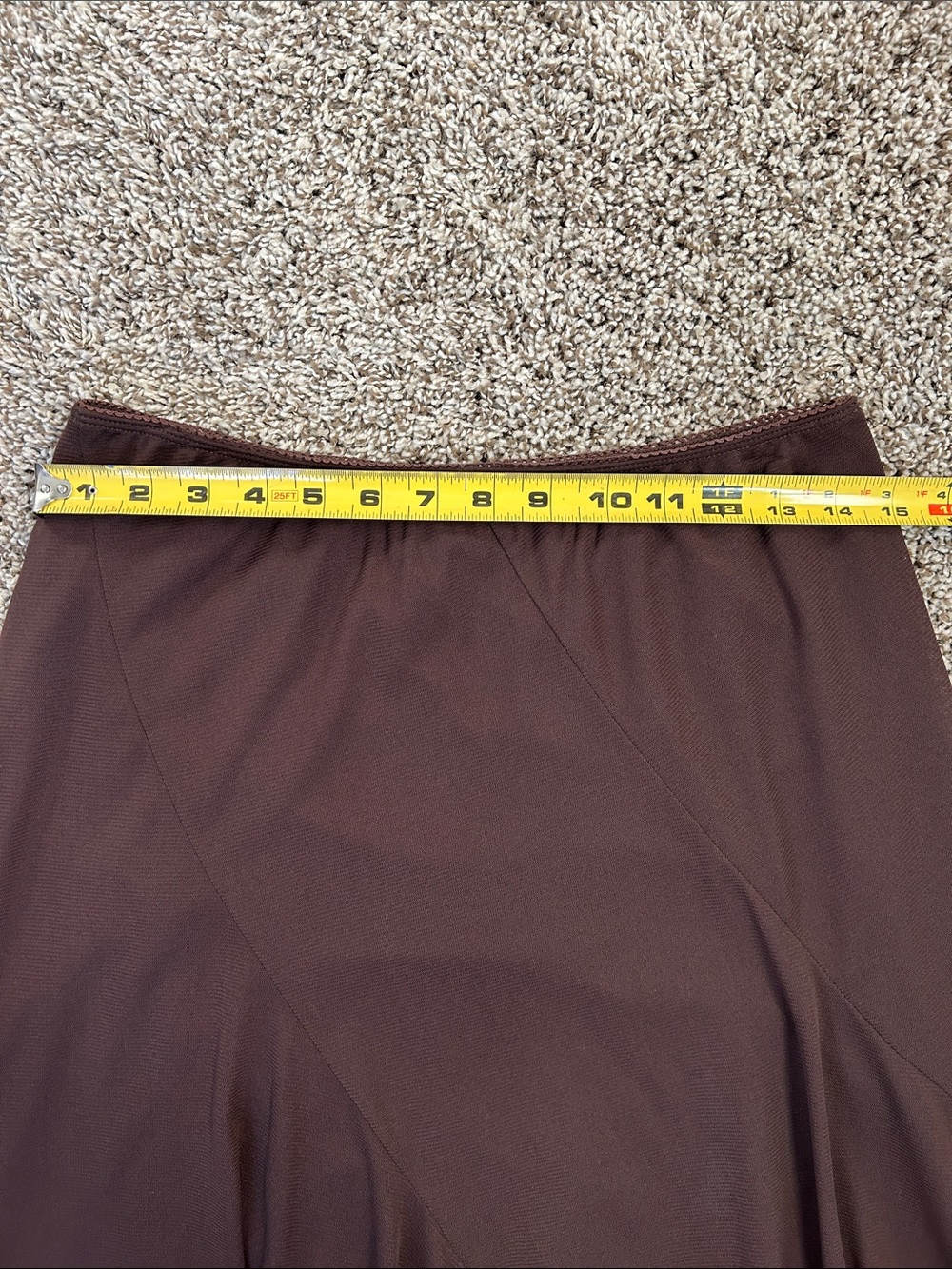 Vintage A. Byer Brown Asymmetrical Handkerchief Hem Skirt | Pristine | Large - Picture 5 of 13